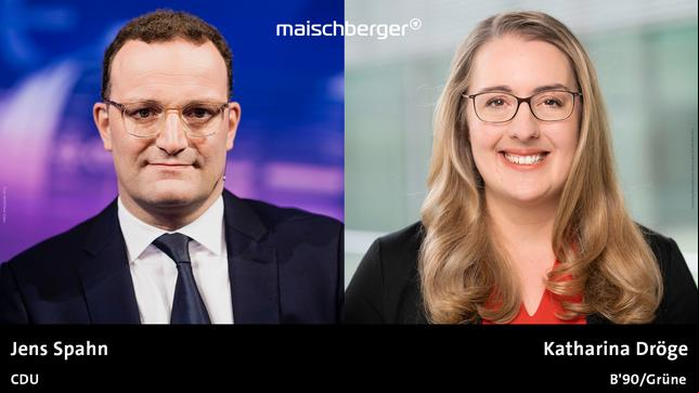 Bild: WDR/Oliver Ziebe; Bündnis 90/Die Grünen im Bundestag/Kaminski Jens Spahn und Katharina Dröge