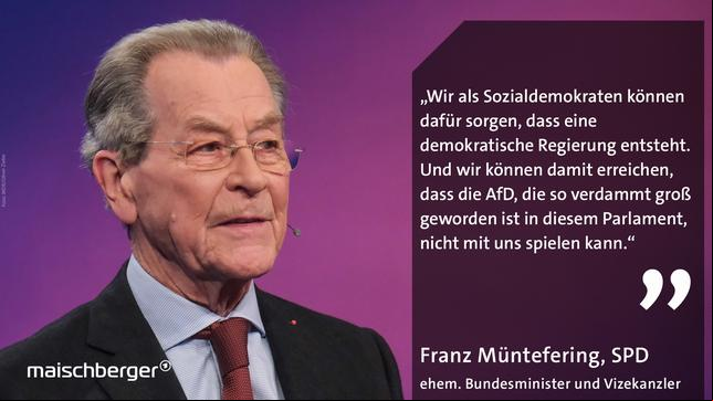 Bild: WDR/Oliver Ziebe Franz Müntefering