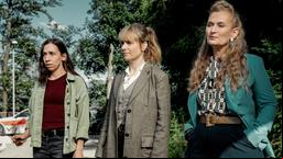 Aussergewöhnlicher Anblick am Tatort: Carol Schuler als Kommissarin Tess Ott, Anna Pieri Zuercher als Kommissarin Isabelle Grandjean und Rachel Braunschweig als Staatsanwältin Anita Wegenast.