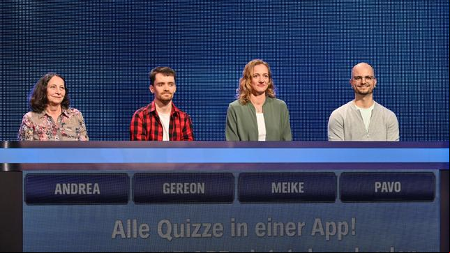 Bild: ARD/Uwe Ernst Die Kandidat:innen (v.l.n.r. am ): Andrea Becker, Gereon Brakhan, Meike Fügner und Pavo Terzic.