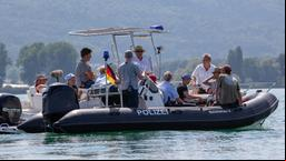 Das Drehteam auf hoher See – oder zumindest auf dem Bodensee.