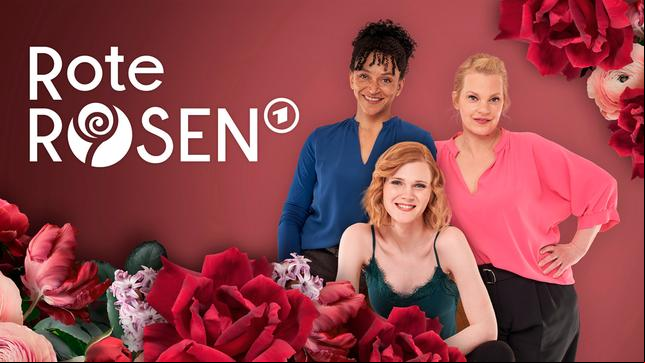 ARD ROTE ROSEN, Telenovela, 20. Staffel, montags bis freitags um 14.10 Uhr im Ersten und einen Tag zuvor in der ARD Mediathek. - Sara Masuch (l.), Lucy Hellenbrecht (M.) und Theresa Hübchen (r.) übernehmen in der Daily Novela „Rote Rosen“ die Rollen der Anette Roth, der Nici Reichard und der Sandra Reichard. Ab 31.5.2022 im Ersten.